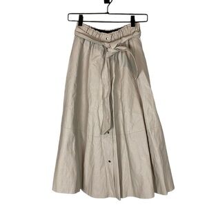 Zara Cream Midi Skirt